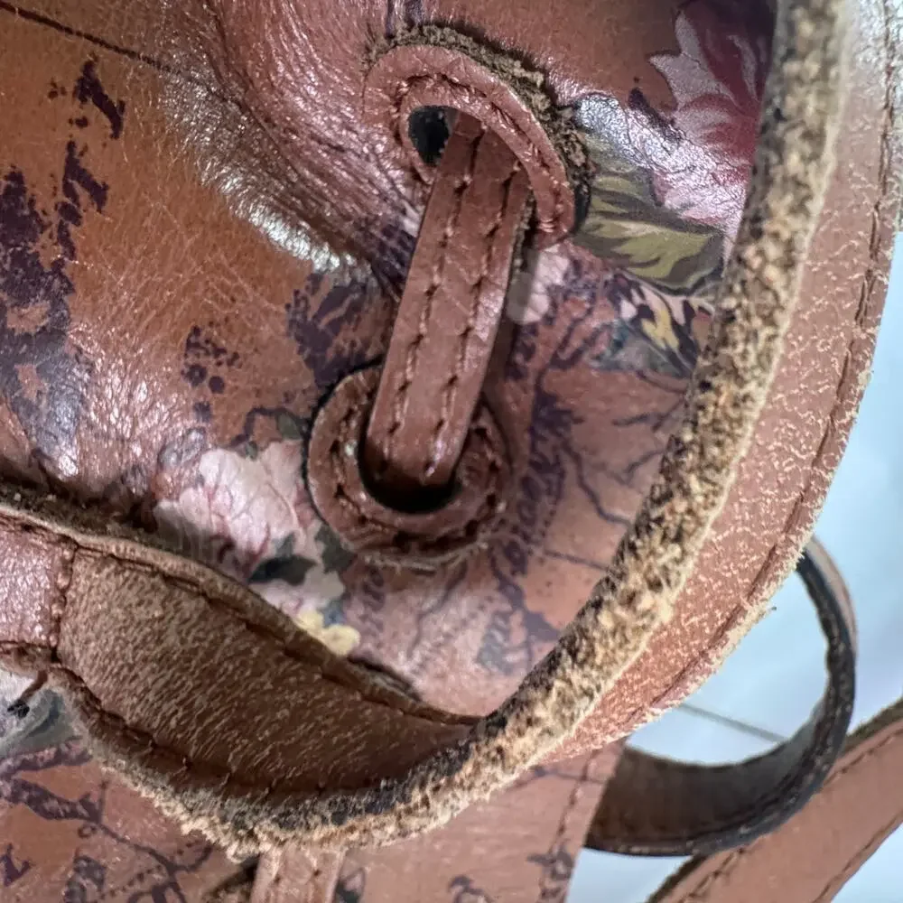 Patricia Nash Leather Drawstring Whitney Tote - English Garden Map - Picture 14 of 16